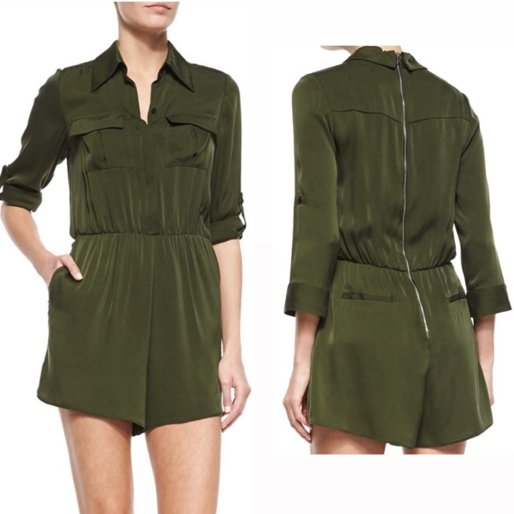 Alice + Olivia Olive Green Romper